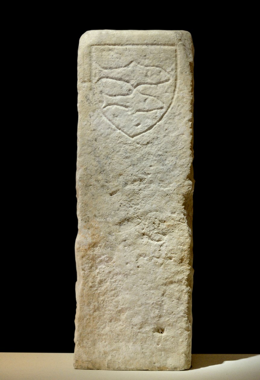 Hito delimitando el dominio de la abadía cisterciense de Fontenay, Borgoña de French School