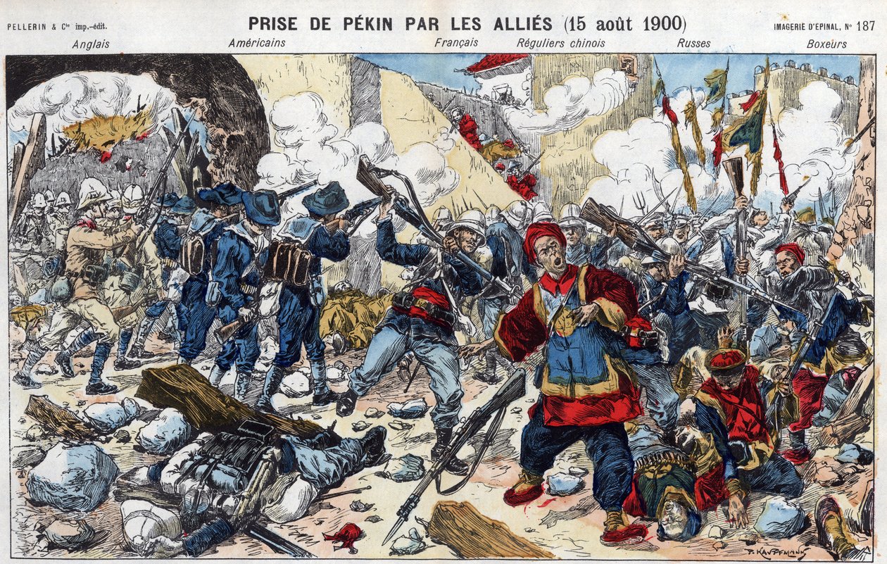 Rebelión de los bóxers (1898-1900): captura de Pekín por los aliados el 15 de agosto de French School