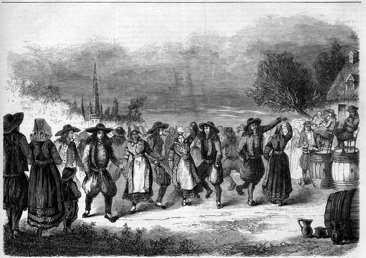 Costumbre bretona: una boda en Bretaña. de French School