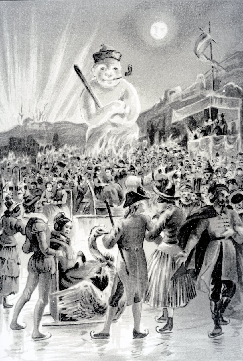 Budapest, ilustración de El Hombre de Nieve por George Sand, 1887 de French School