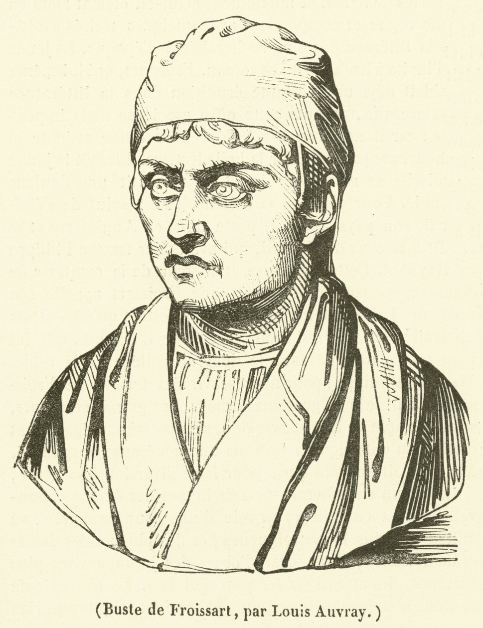 Busto de Froissart (grabado) de French School