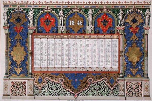 Calendario para 1846, c.1845 de French School