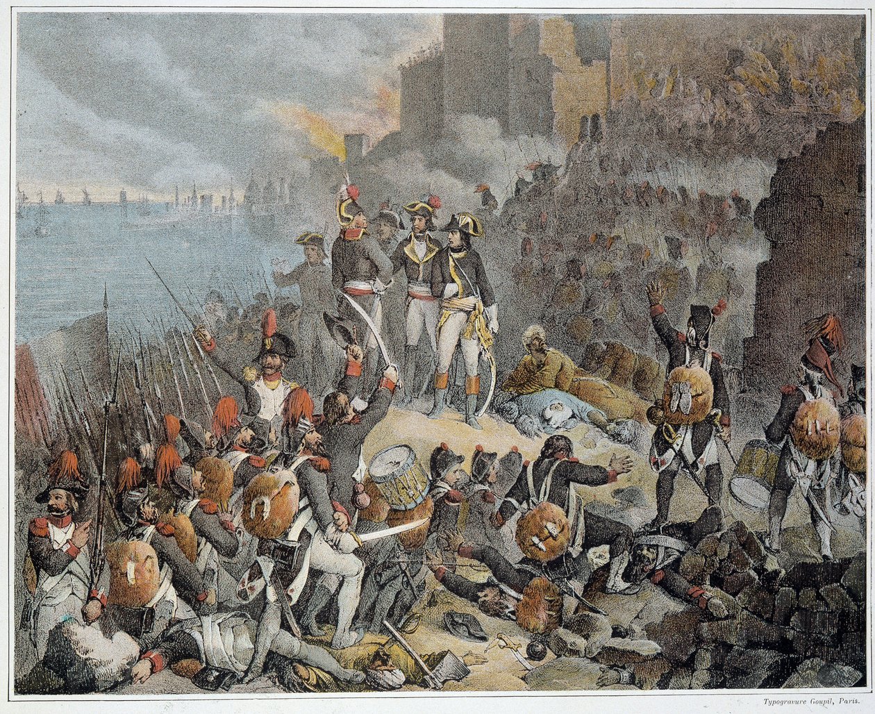 Campaña (Expedición) de Egipto (1798-1801), Ejército de Oriente: asedio de San Juan de Acre. 1799 - en "Victorias y conquistas de los ejércitos franceses" de French School