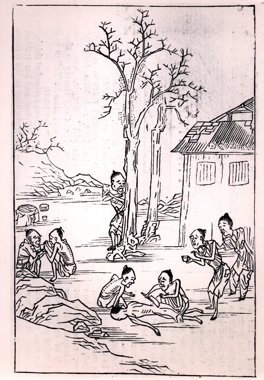 Canibalismo en China, de un dibujo chino, 1870 de French School