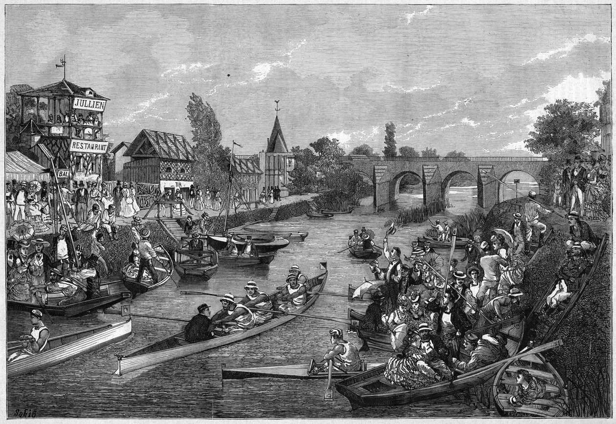 Paseo en canoa por el Sena en Joinville-le-Pont de French School