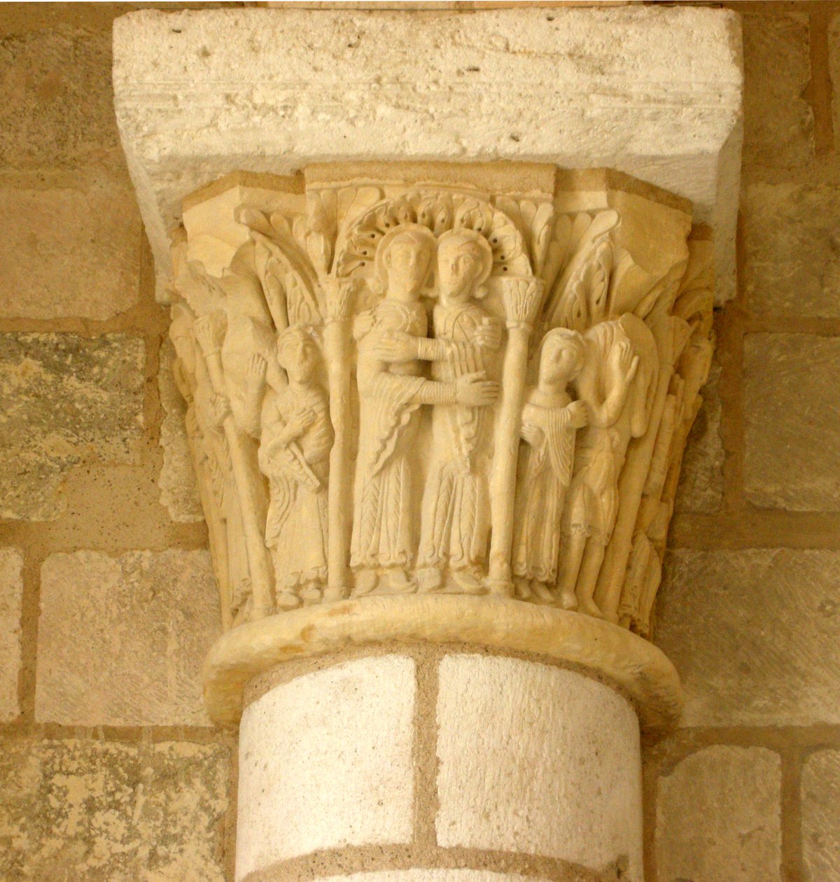 Capitel que representa la visitación de French School