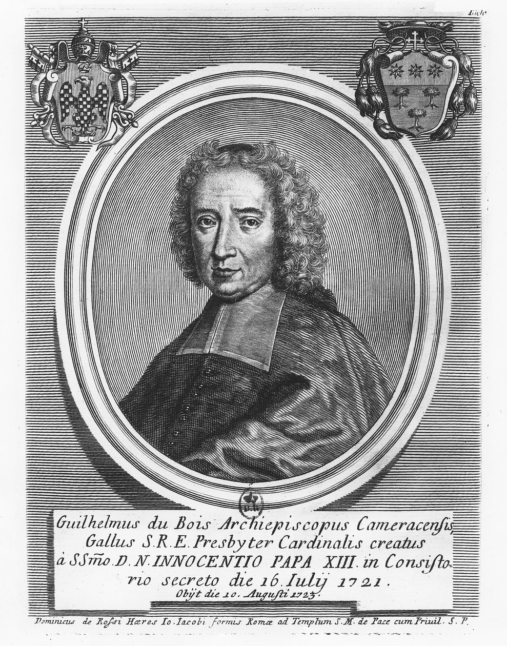 Cardenal Dubois (grabado) de French School
