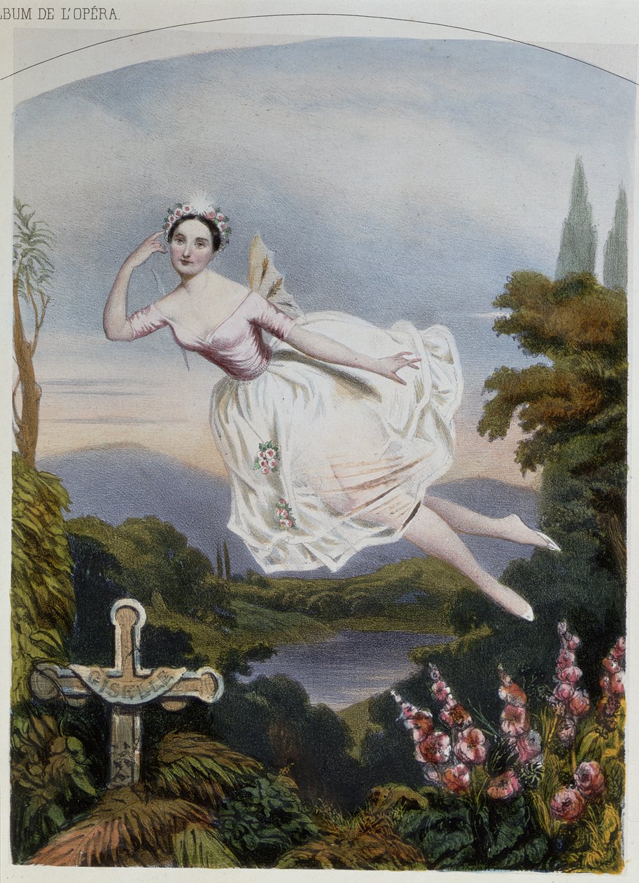 Carlotta Grisi (1819-99) como Giselle, del ballet del mismo nombre por Adolphe Adam (1803-56) de French School