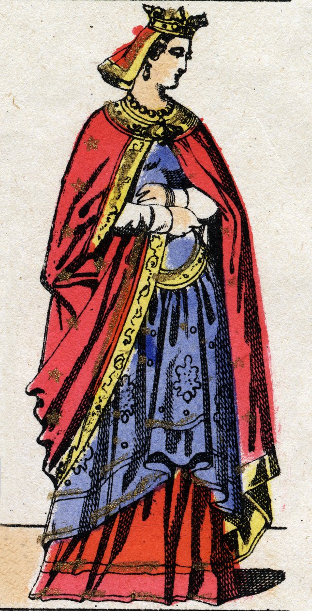 Dinastía carolingia: Retrato de Gerberge de Sajonia de French School