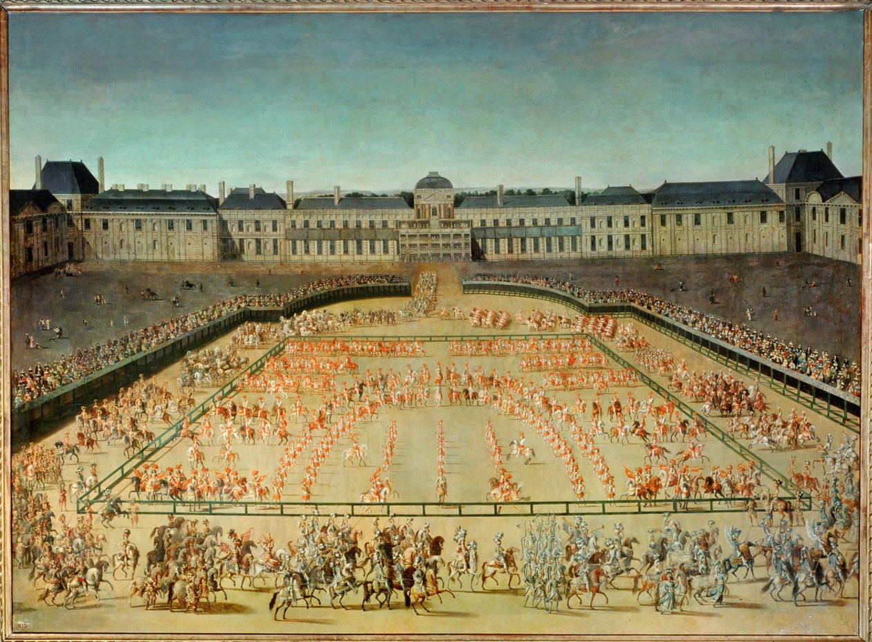 Carrusel regalado a Luis XIV delante de las Tullerías ... de French School