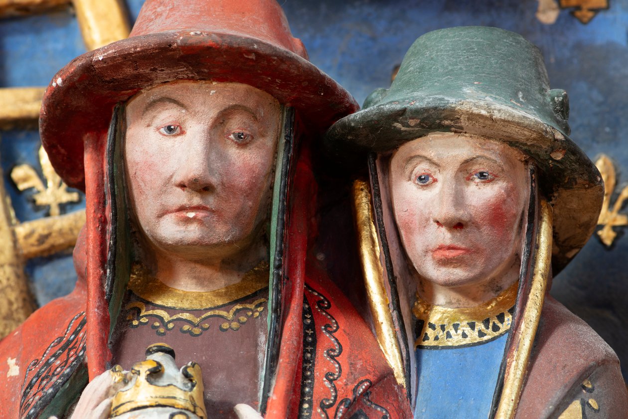 Catedral (Cathédrale Notre-Dame). Interior. Epitafio de Jean de Libourc. 1470. detalle (foto) de French School
