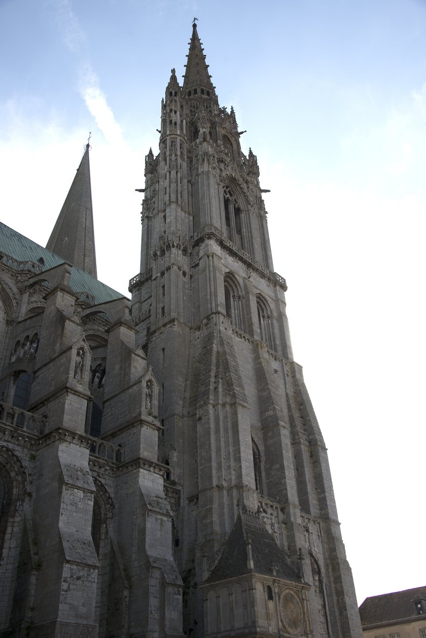 Catedral de Chartres, fachada norte con el pabellón del reloj de French School