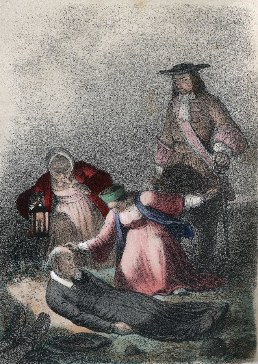 Catalina I de Rusia (Marta Elena Skavronska, luego Marfa Samuilovna Skavronskaya) - Catalina I (1684 - 1727), niña, encuentra al Pastor Skovronski, el pastor que la crió, muriendo entre los muertos de Mariembourg, una ciudad invadida por los rusos - en “Th de French School