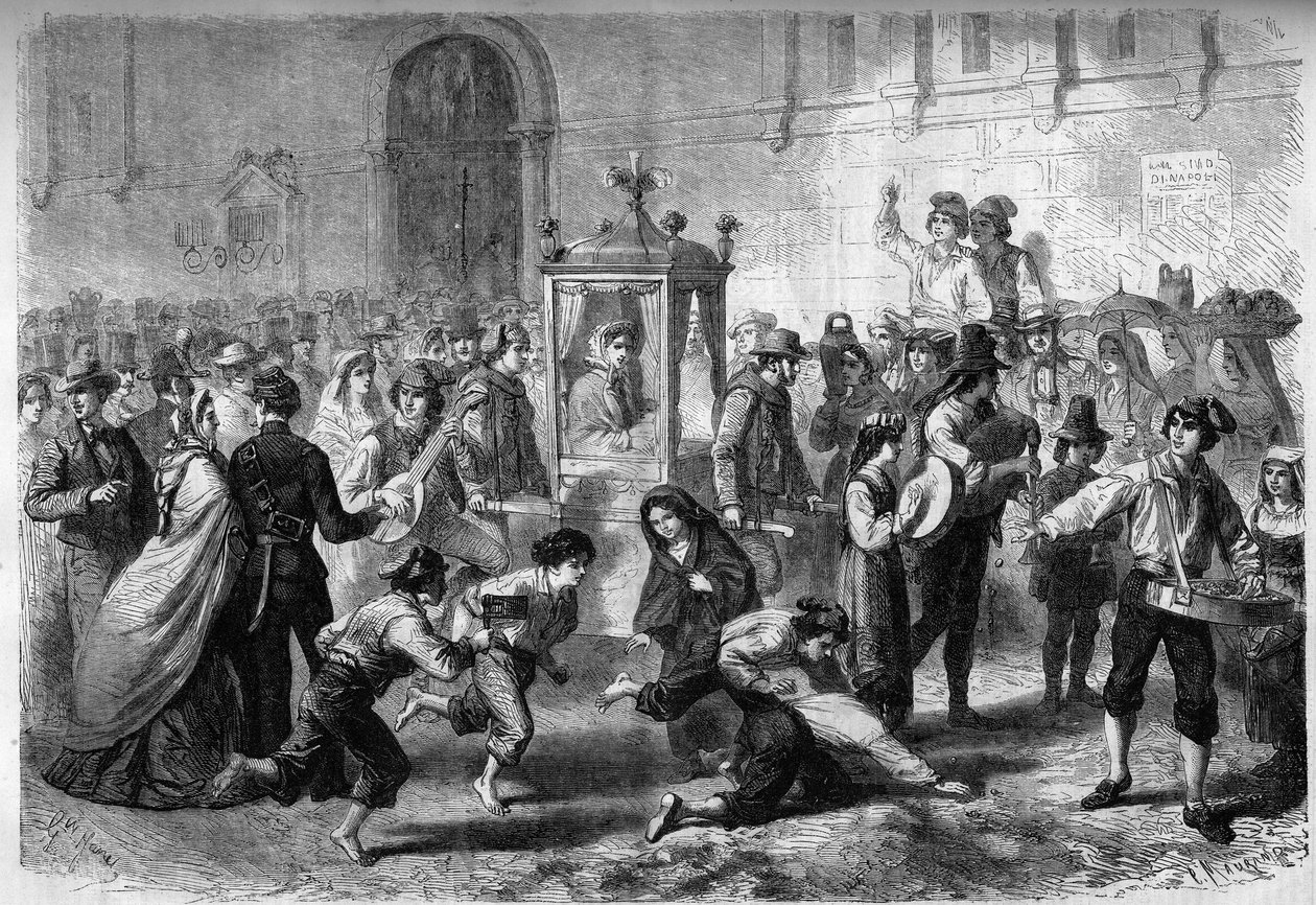 Rito católico - Bautismo - Nápoles, Italia de French School