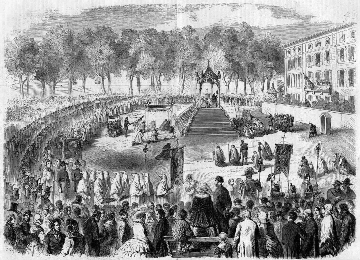 Fiesta católica: Fiesta del Corpus Christi (Fête-Dieu) en Toulon, Var (83) de French School