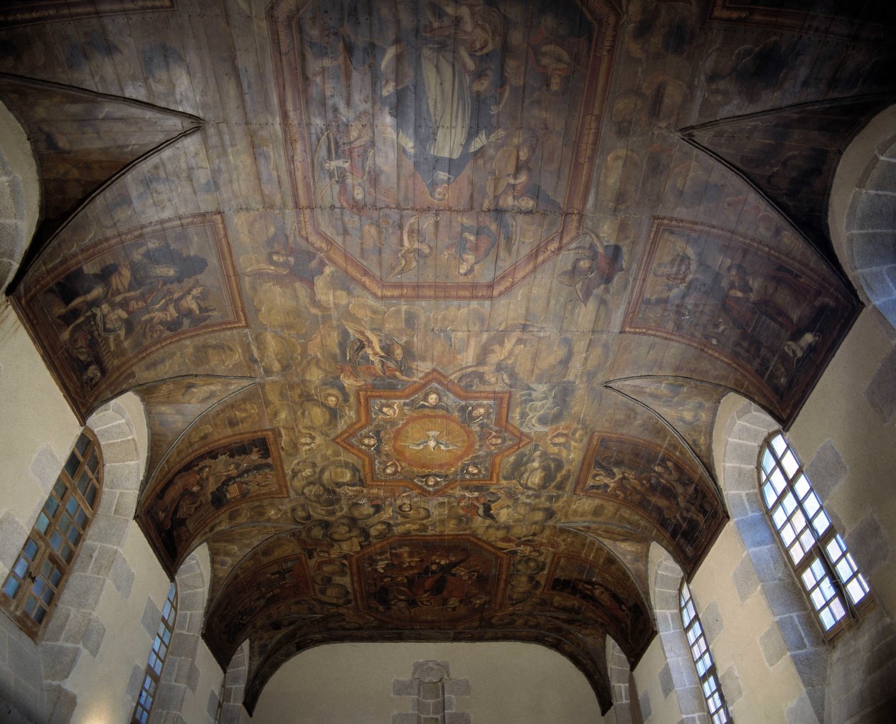 Techo del antiguo Convento Dominicano (hospital) (1664). Pintura del siglo XVII. Dinan, Costas de Armor (22). de French School
