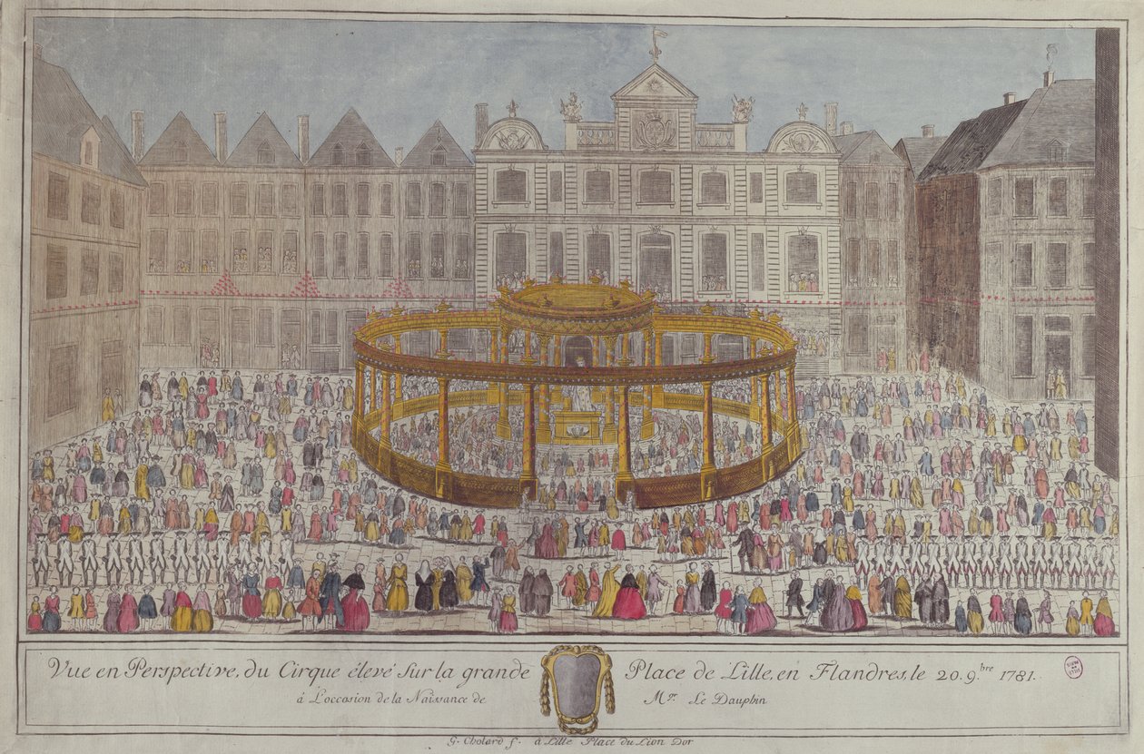 Celebraciones en Lille en honor al nacimiento del Delfín, 1781 de French School