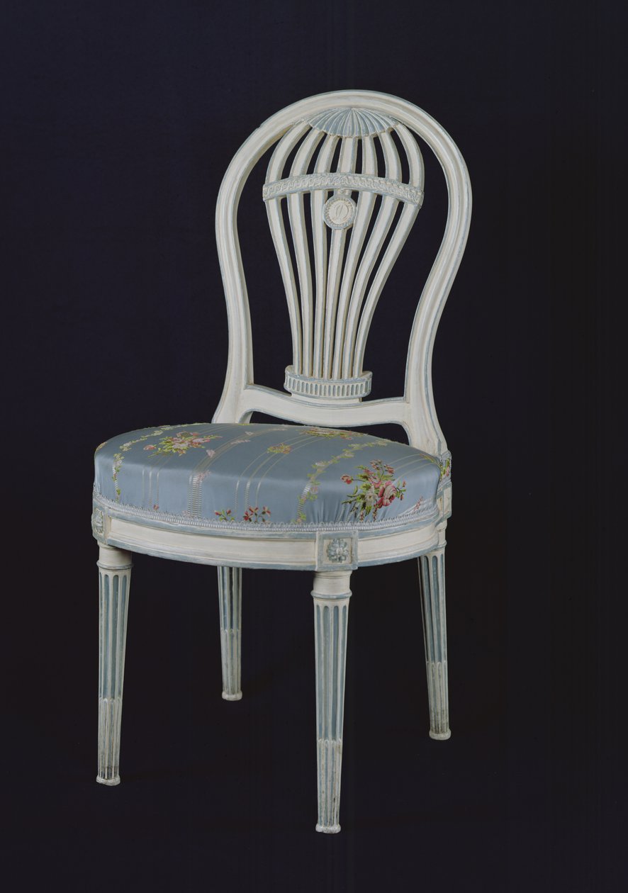 Silla con respaldo en forma de Montgolfiere, siglo XVIII de French School