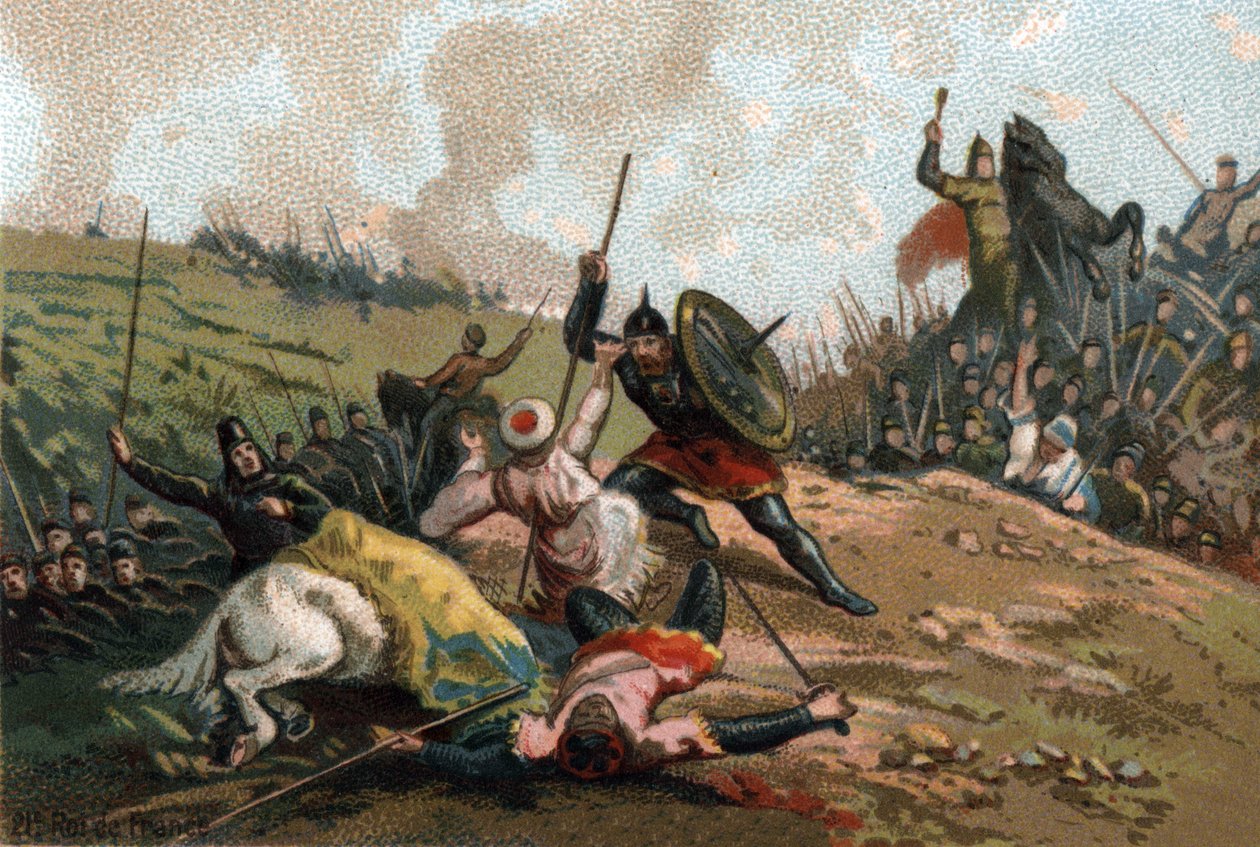 Carlos Martel detuvo la invasión y mató al líder del Ejército de Abd al-Rahman I (731-788), líder de los sarracenos de French School