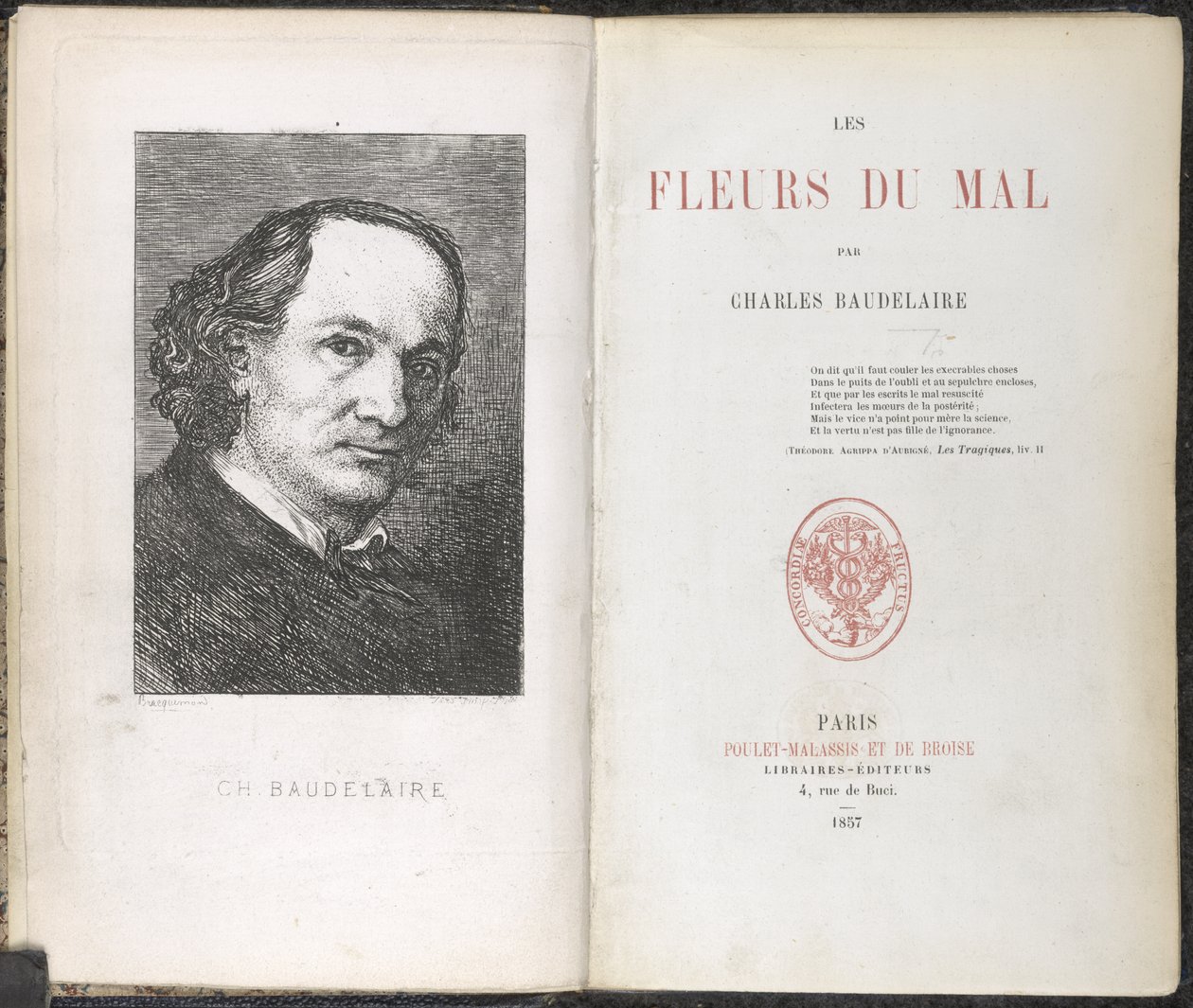 Charles Pierre Baudelaire, Las flores del mal de French School