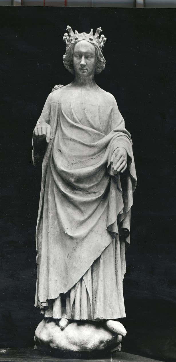 Carlos VI (1368-1422) rey de Francia, del Palais de Justice en Poitiers, original de finales del siglo XIV (molde de yeso) de French School