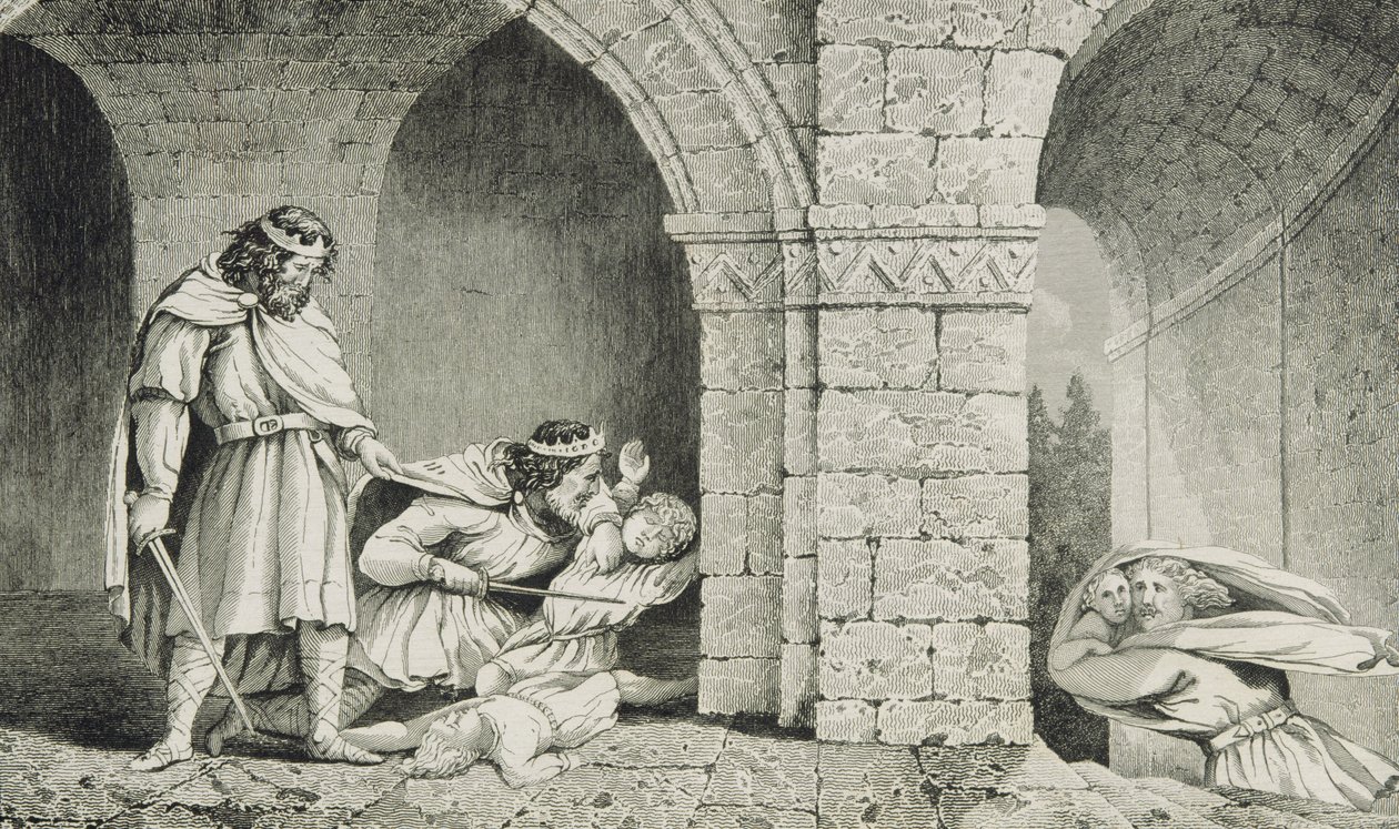 Childeberto I (c.498-588) en el Asesinato de los Herederos de sus Hermanos, de 