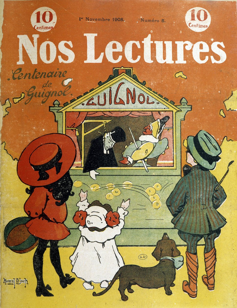 Niños frente a un guignol - en "Nuestras lecturas", 01/11/1908 de French School