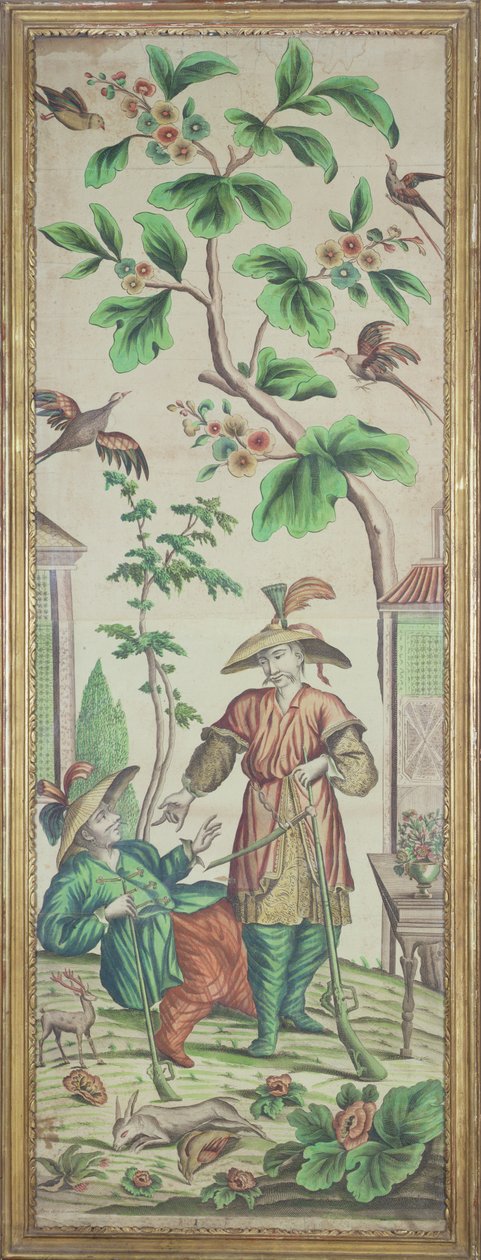 Papel pintado de chinoiserie de French School