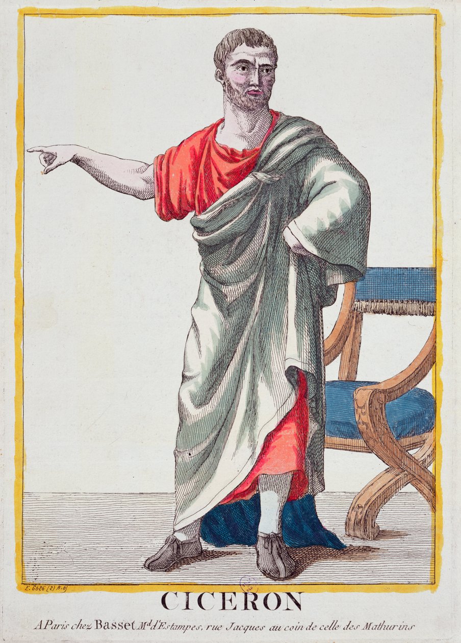 Cicerón (grabado en color) de French School