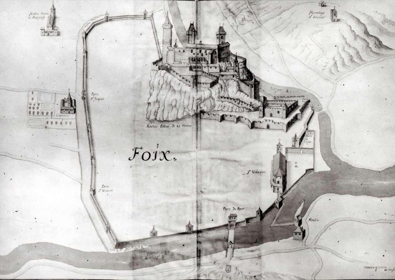 Ciudad de Foix, del Grand Atlas, principios del siglo XVII de French School