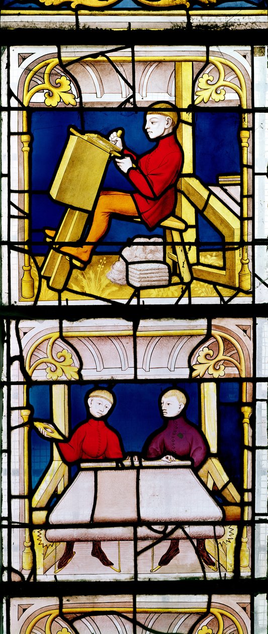 Ventana de los comerciantes de telas de French School
