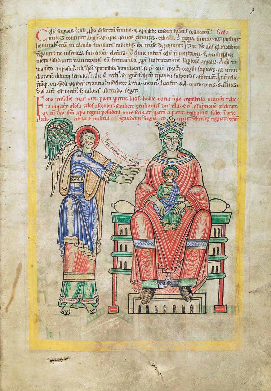 Madonna y el Niño, del Liber Floridus de Lambert de Saint-Omer c.1120 de French School