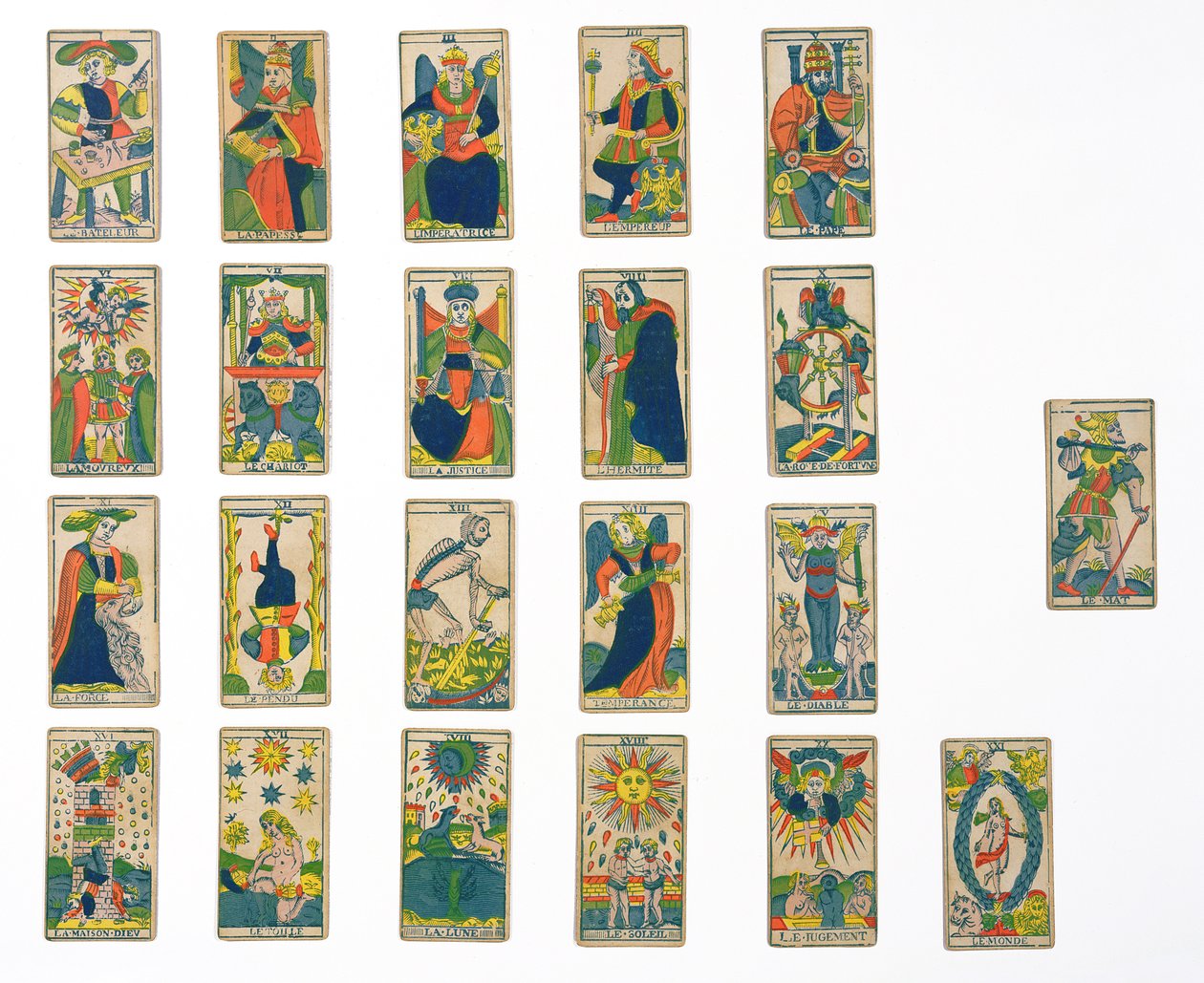 Colección de cartas del Tarot de French School