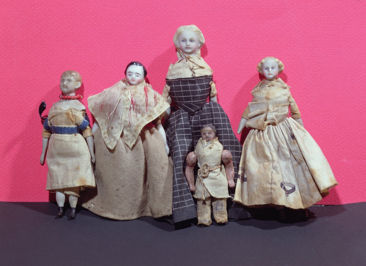 Colección de muñecas, posiblemente usadas por Honoré de Balzac (1799-1850) como ayuda memoria para La Comedia Humana de French School