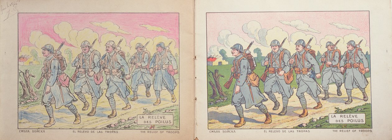 Libro para colorear para niños, El alivio de los Poilus, 1917 de French School