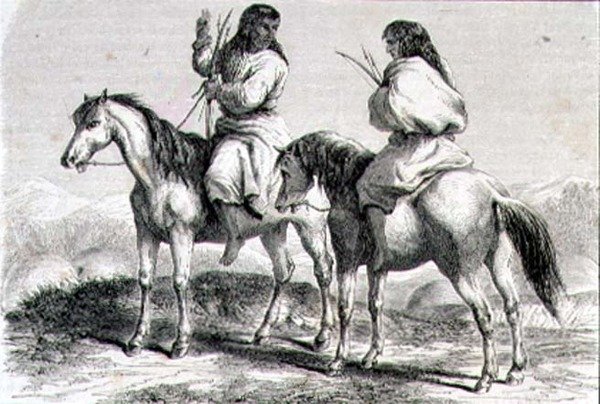 Indios Comanches en la década de 1860 de French School