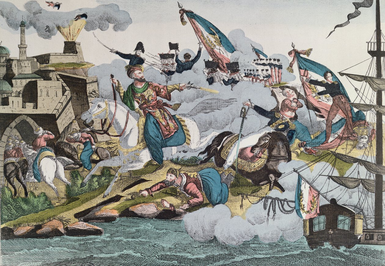 Conquista de Argel por las tropas francesas en 1830, c.1830-40 de French School