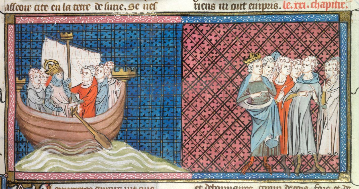Conrado III y Luis VII parten, ilustración de las 
