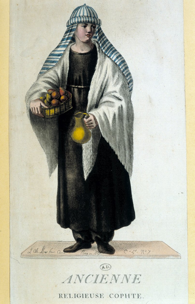 Monja copta en Egipto en el siglo XVIII de French School
