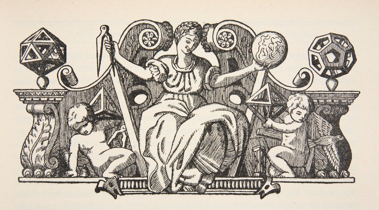 Copia de una ilustración de portada de Theatrum Instrumentorum de Besson, copia de Boris Mestchersky (d.1957) ilustración de Histoire de la Nation Francaise, Sciences, Volúmenes I y II, por Gabriel Hanotaux de French School