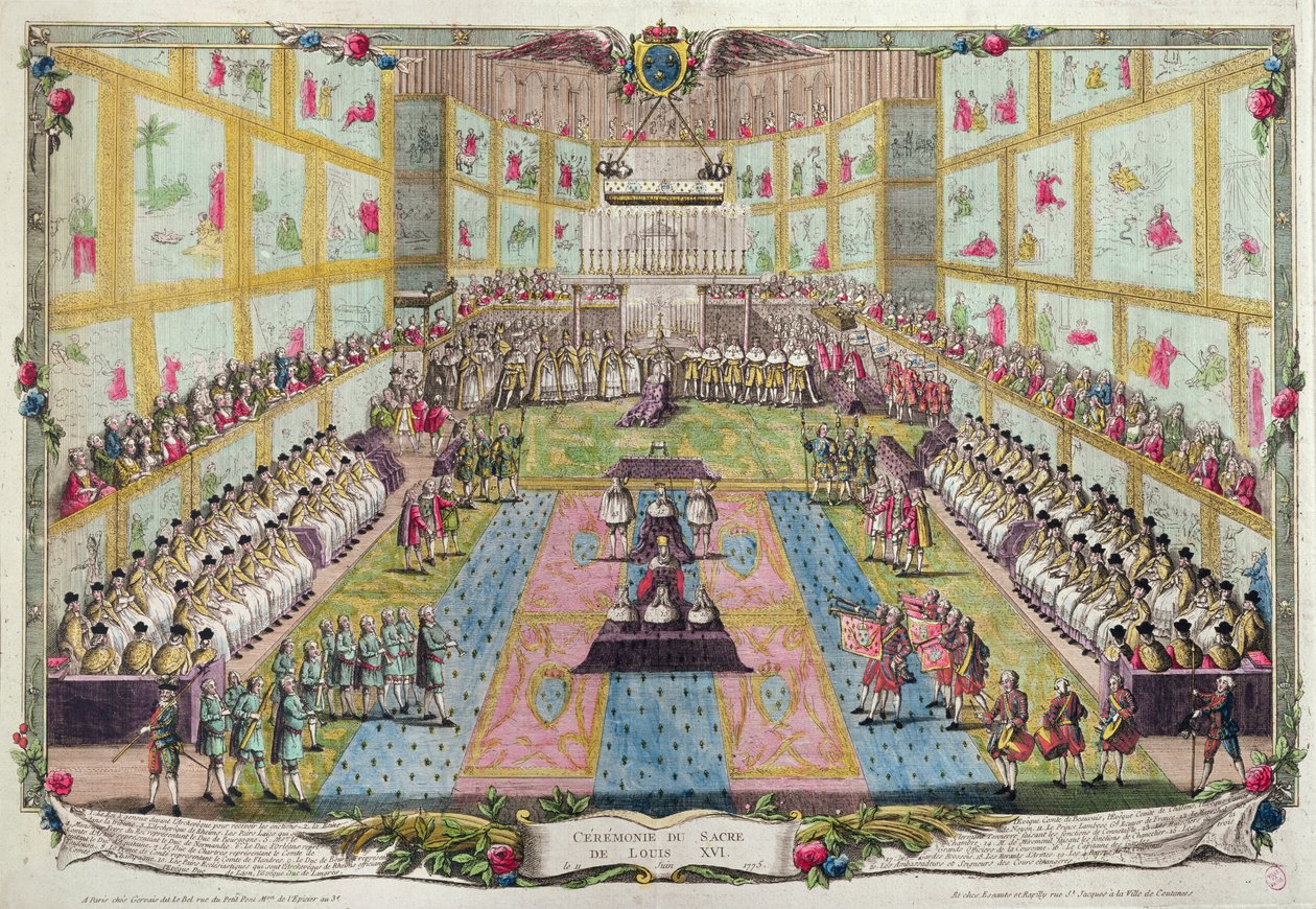 Coronación de Luis XVI en la Catedral de Reims el 11 de junio de 1775 de French School