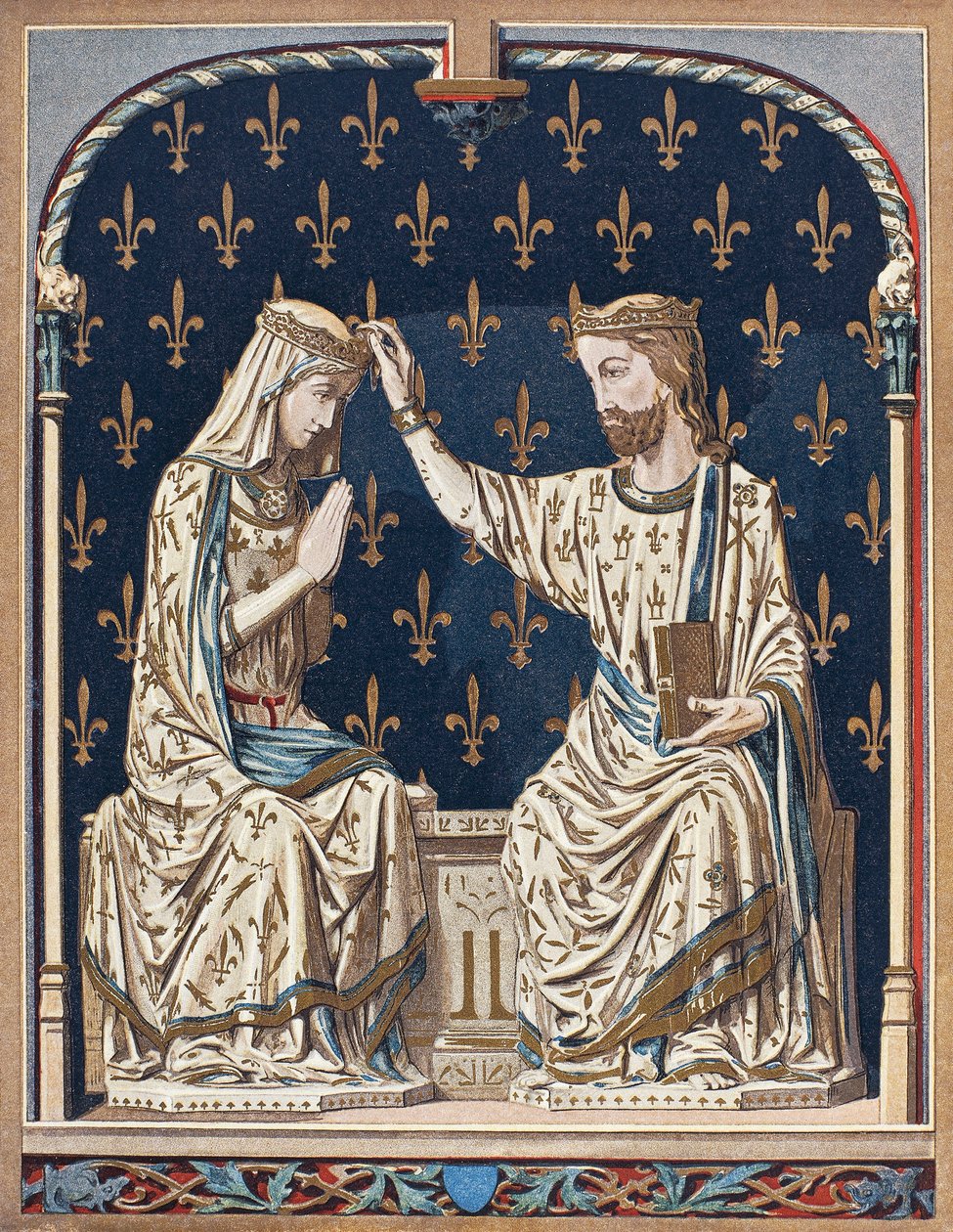 Coronación de la Virgen en marfil de French School