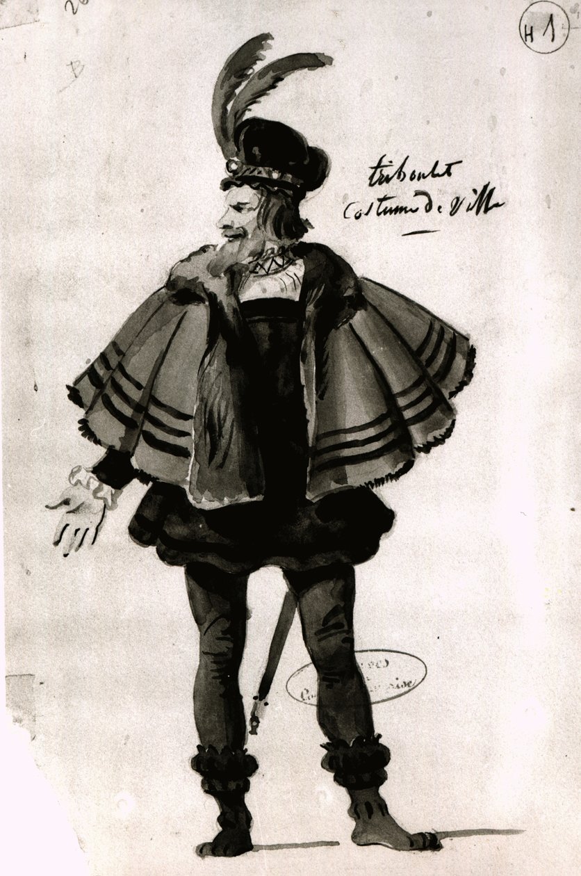 Diseño de vestuario para Triboulet, en Le Roi s