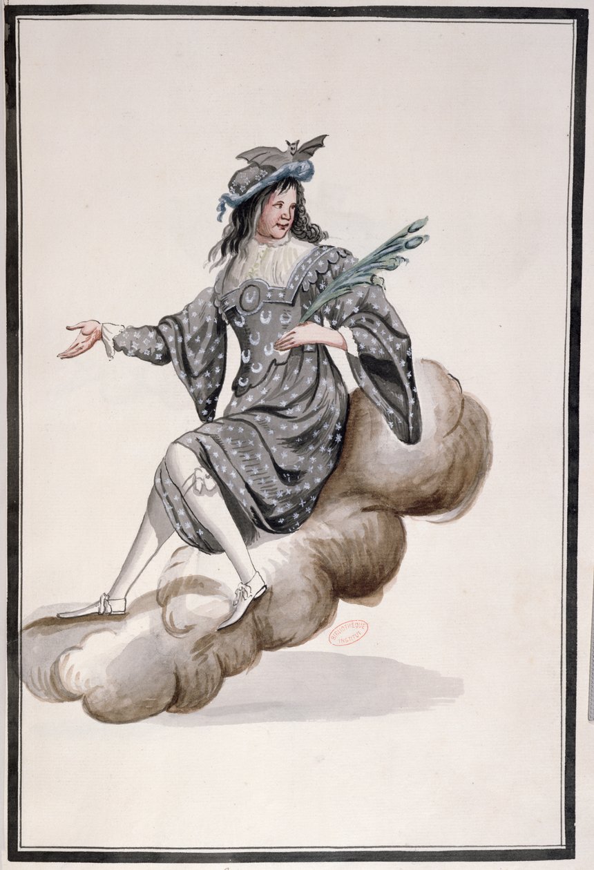 Traje para la Noche para el Ballet de la Nuit de Jean-Baptiste Lully (1632-87) bailado por Luis XIV, 23 de febrero 1653 de French School