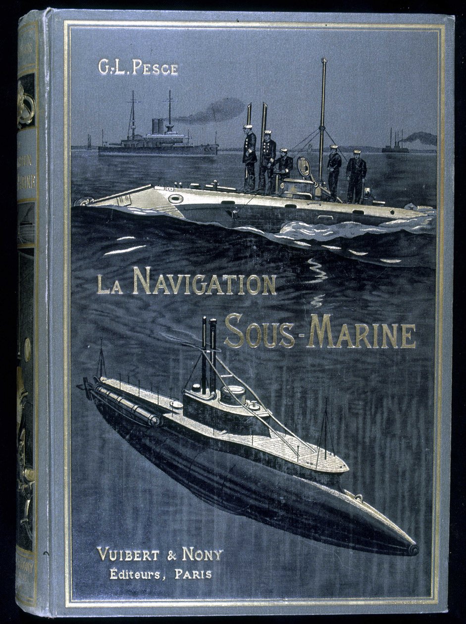 Portada del libro “La navegación submarina”, de Pesce, ed. Vuibert de French School