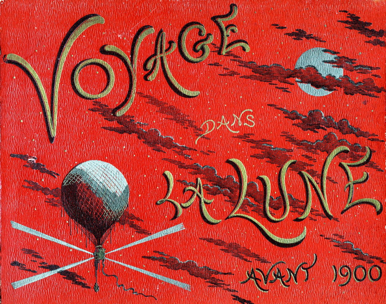 Portada del libro "Viaje a la luna antes de 1900" de A. de Ville d