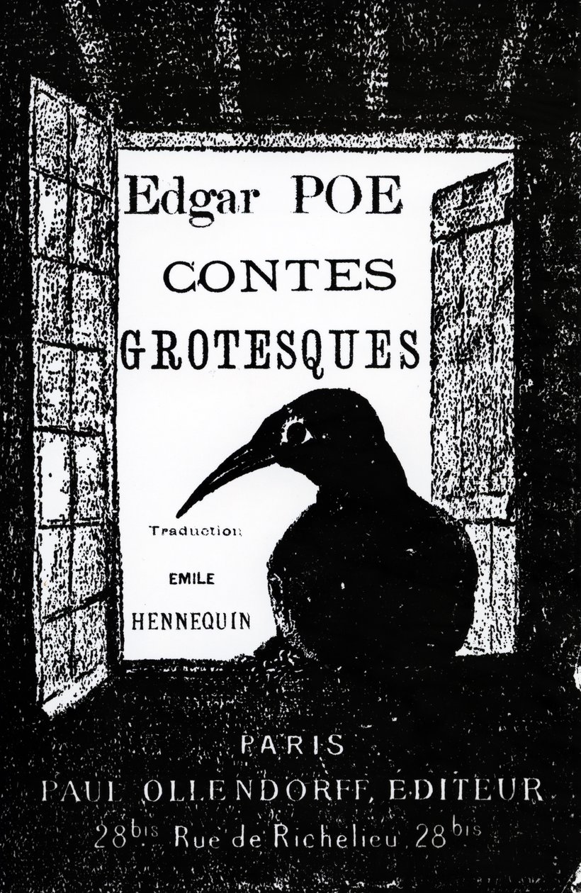 Portada de Contes Grotesques de Edgar Allan Poe, publicado en 1882 de French School