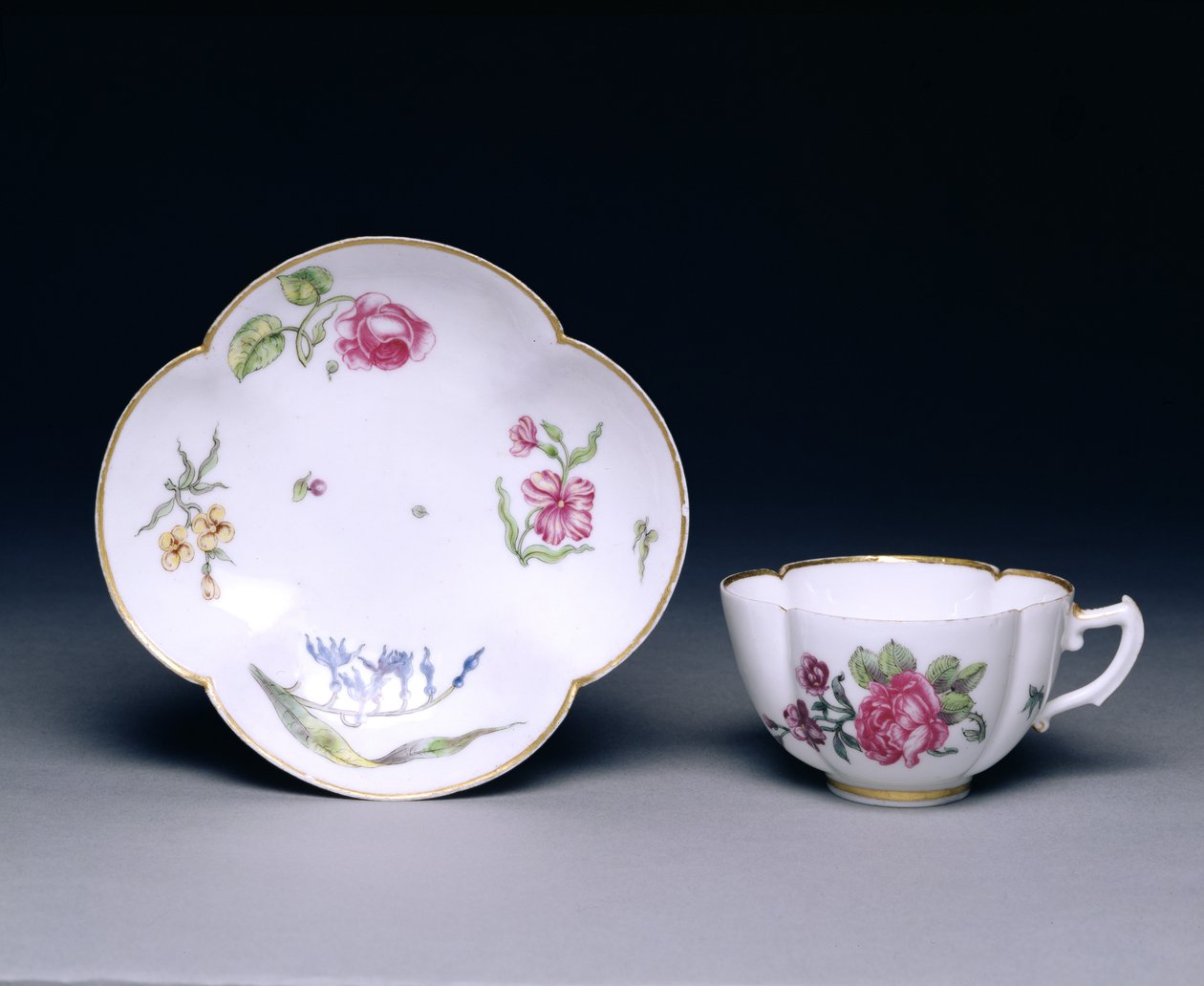 Taza y platillo, Vincennes, c.1745-52 de French School