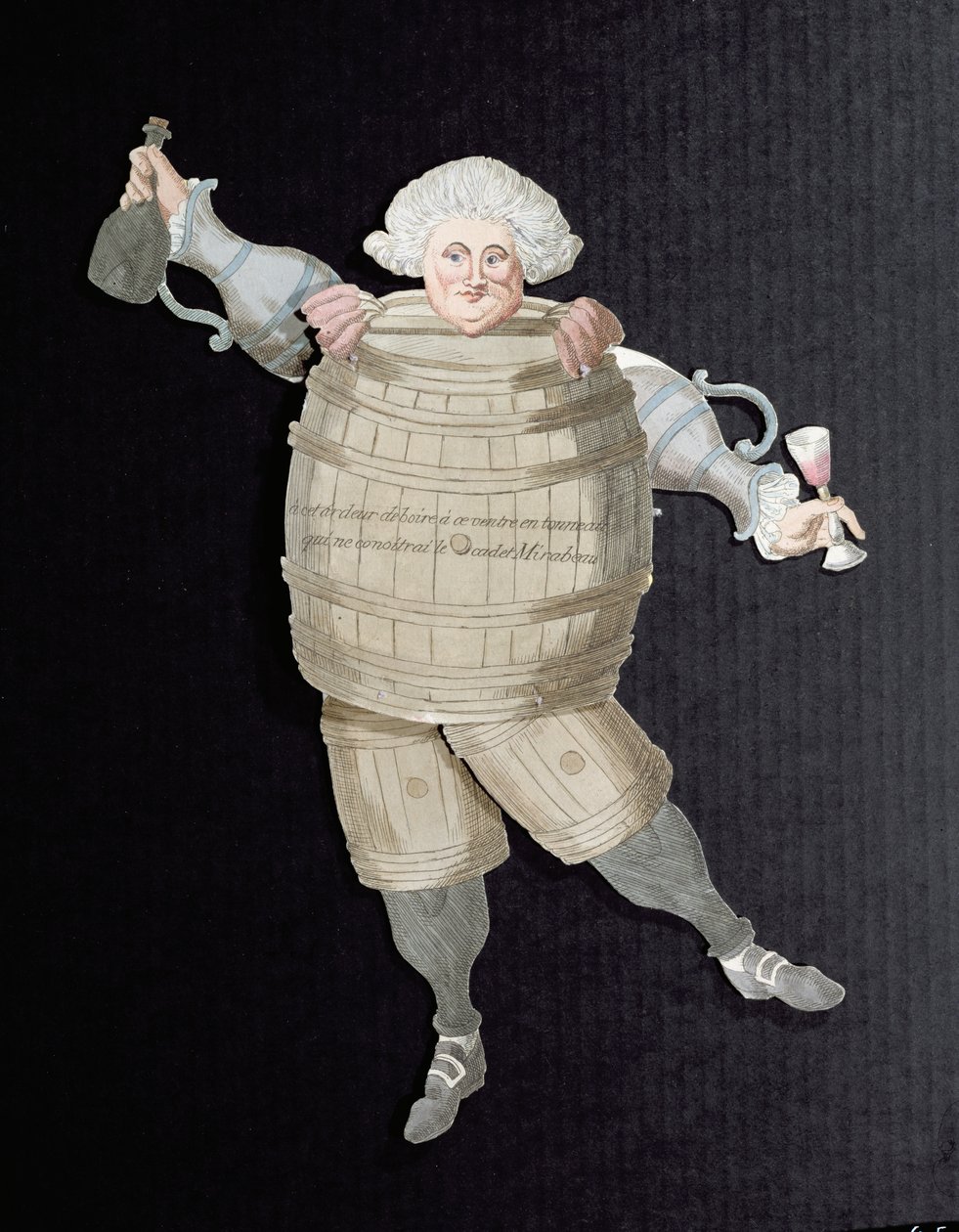 Recorte de Louis Riqueti (1754-92) Vizconde de Mirabeau, apodado Mirabeau-Tonneau (barril) c.1790 de French School