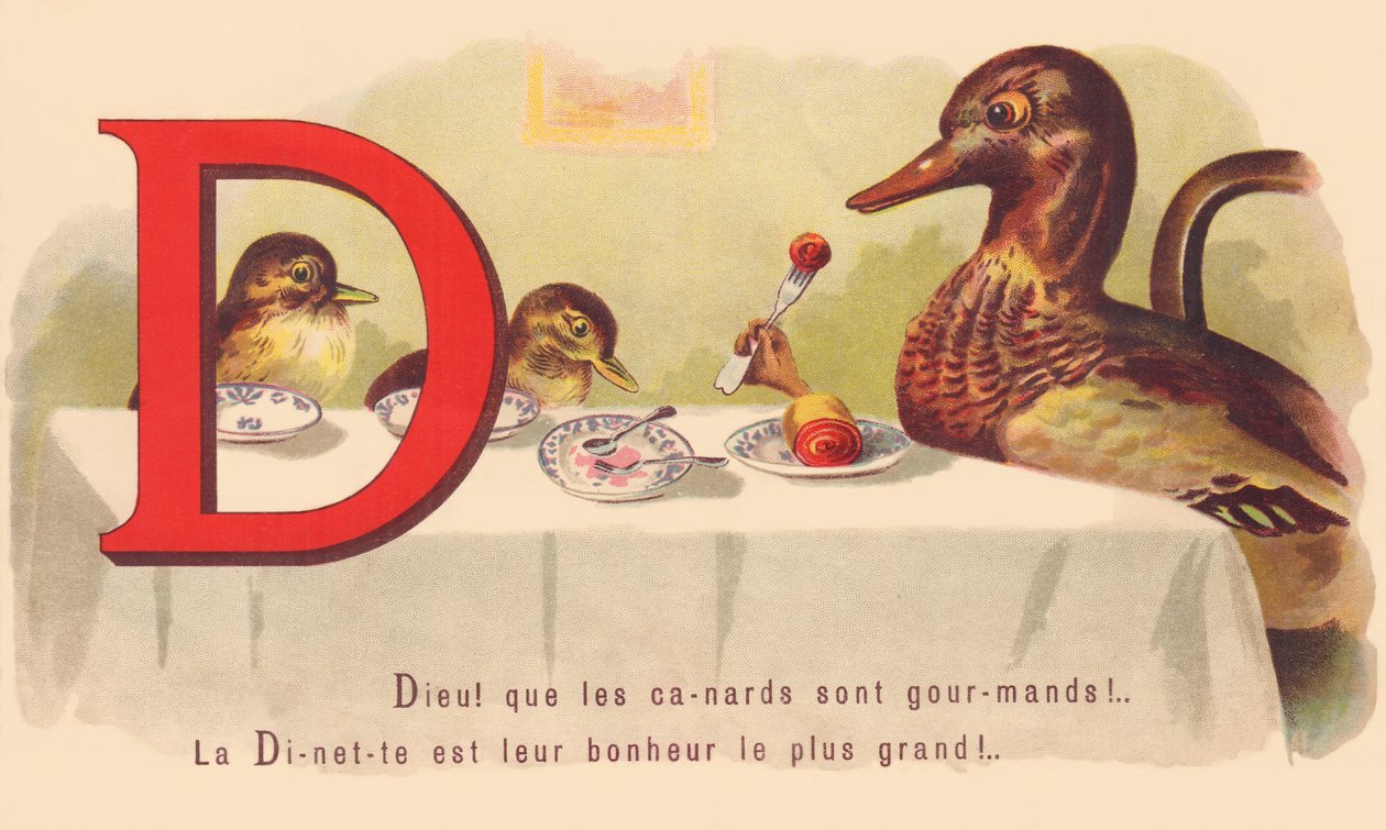 D: ¡Dios! ¡qué golosos son los patos! ¡La merienda es su mayor felicidad! de French School